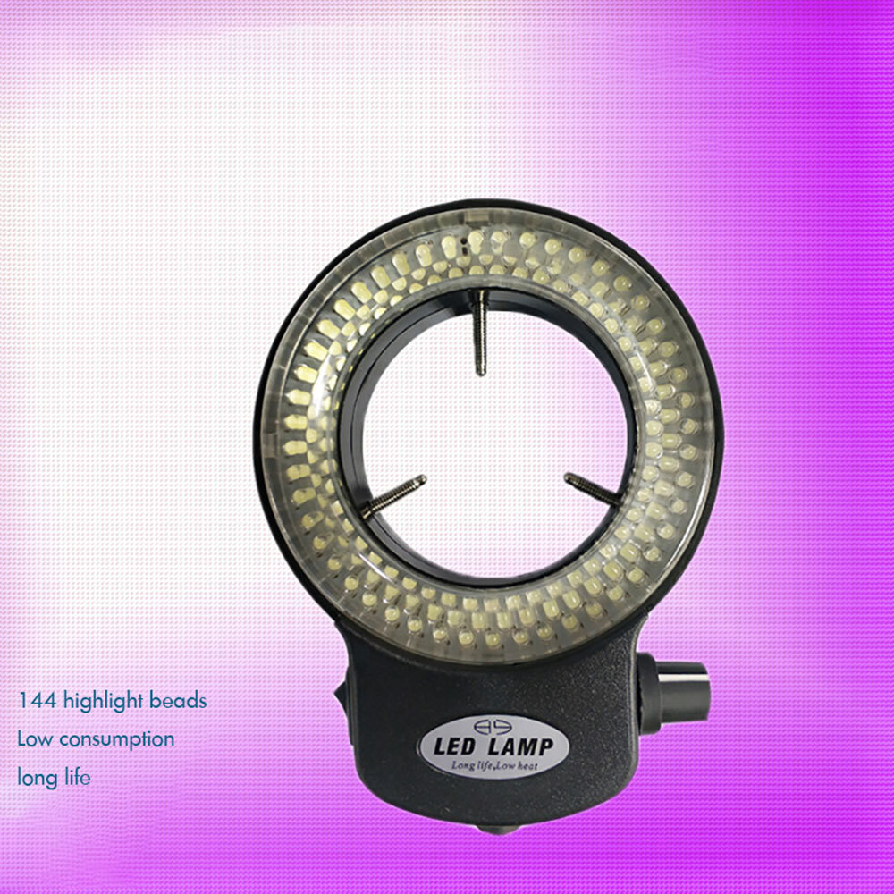 2Pack 144 LED Bulbs Microscope Ring Light Illuminator Lamp US Plug White US SHIP