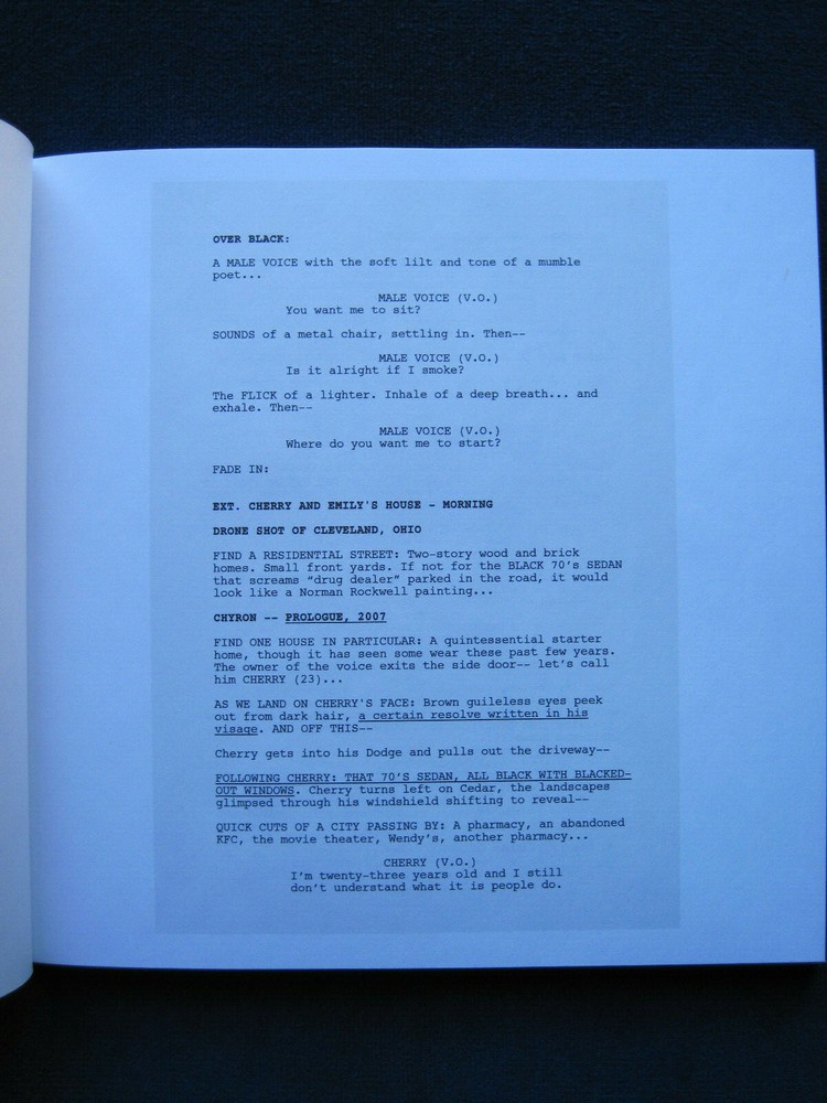 COMPLETE PROMO SCRIPT for CHERRY Starring TOM HOLLAND Dir by ANTHONY & JOE RUSSO