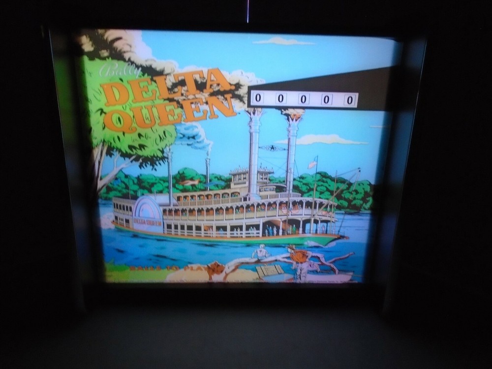 Bally Delta Queen Pinball Head LED Display light box