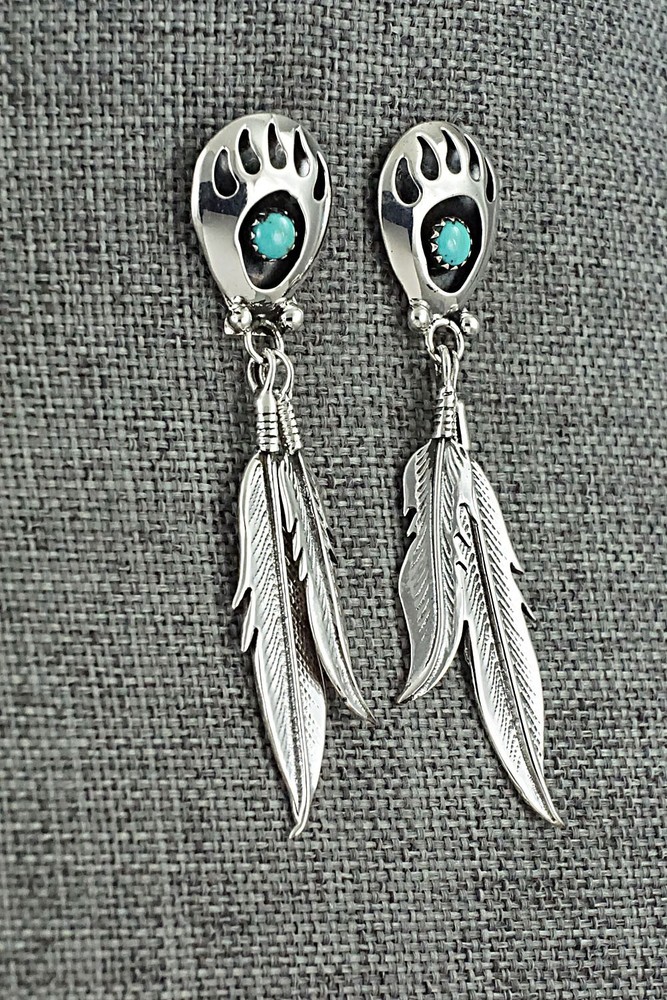 Turquoise & Sterling Silver Earrings - Emery Spencer