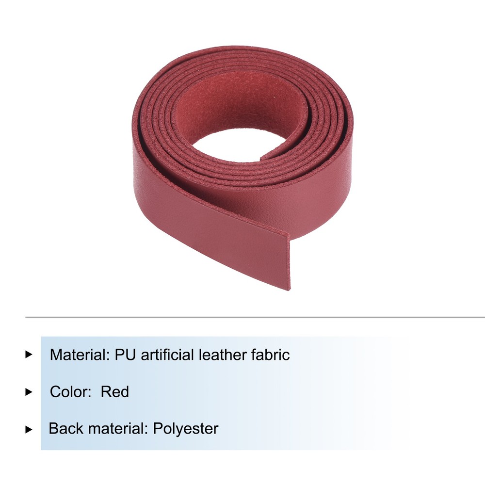 Leather Straps Strip Belt 2cm(0.8" Width) Leather Strips Red