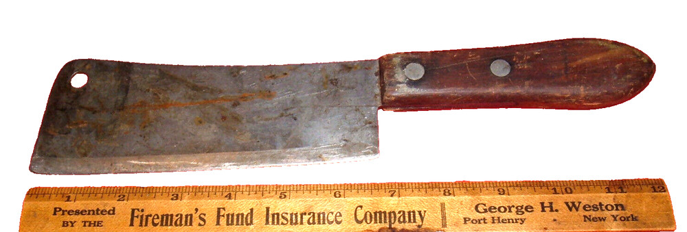 Vintage (12") Cleaver With Wood Handle