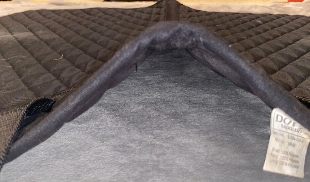 DOVER BLACK A/P QUILTED SADDLE PAD 23'' X 37''
