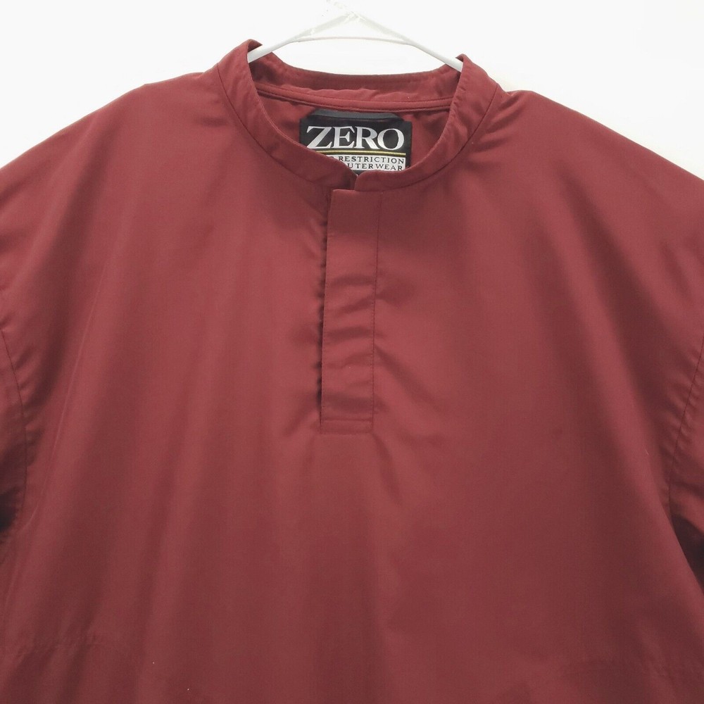 Zero Restriction Jacket Mens Large Burgundy 1/4 Snap Golf Pullover