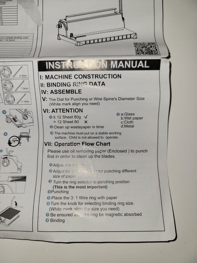 Rayson TD-132 Binding Machine Punch 12 Sheets/Bind 120 Sheets