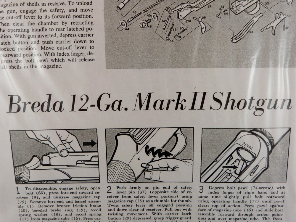 BREDA 12-GA. MARK II BREAK DOWN INSTRUCTION KIT