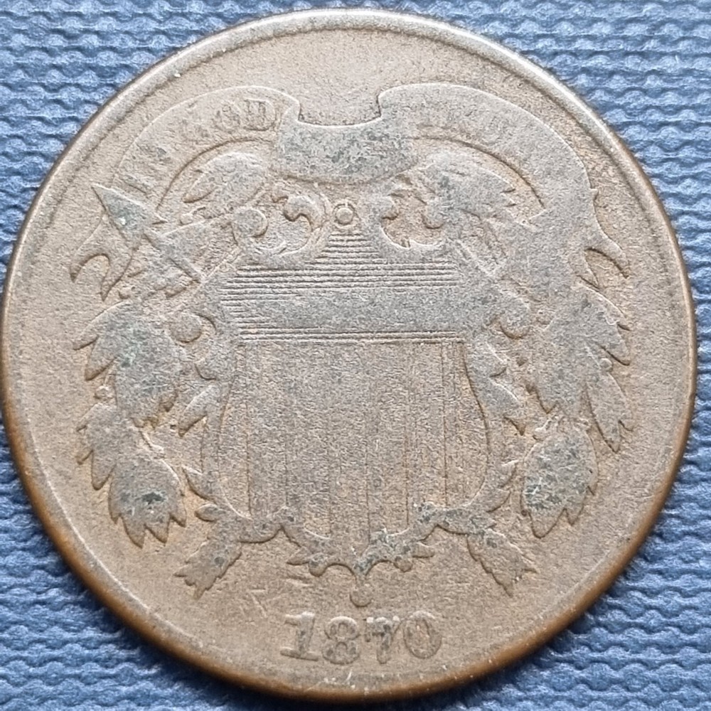 1870 Two Cent Piece 2c Circulated #80237