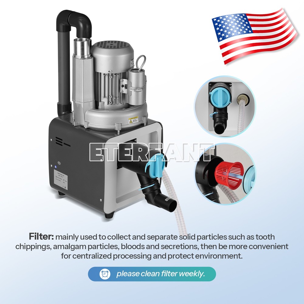 Dental Electric Suction Machine Variable Frequency Suction Machine Semi-Dry Type