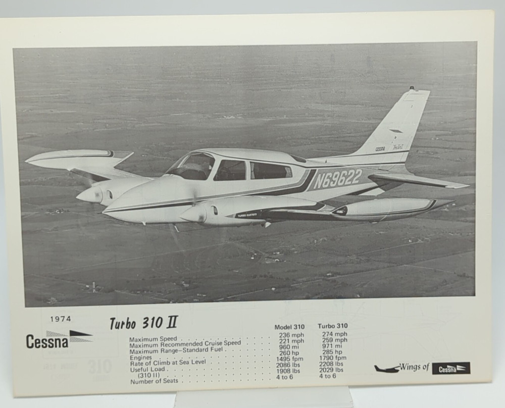 Cessna 310 - 1974 Sales & Spec / Specification Info