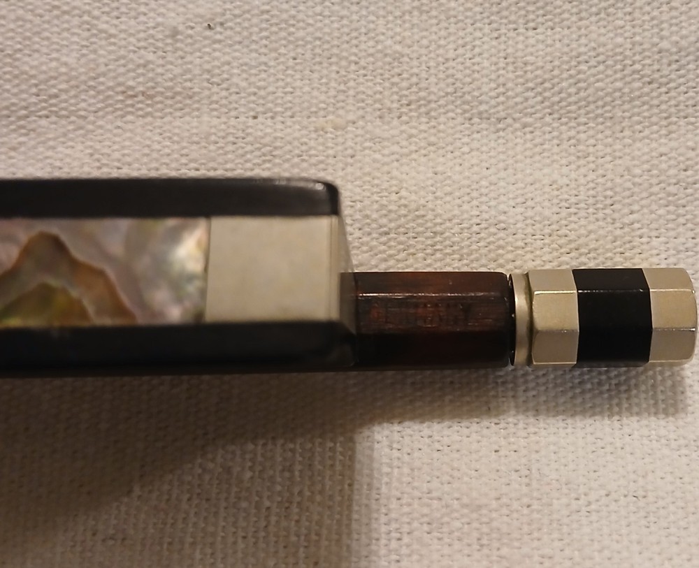 German 4/4 Violin Bow Labeled "Josef Schuster", Pernambuco Wood