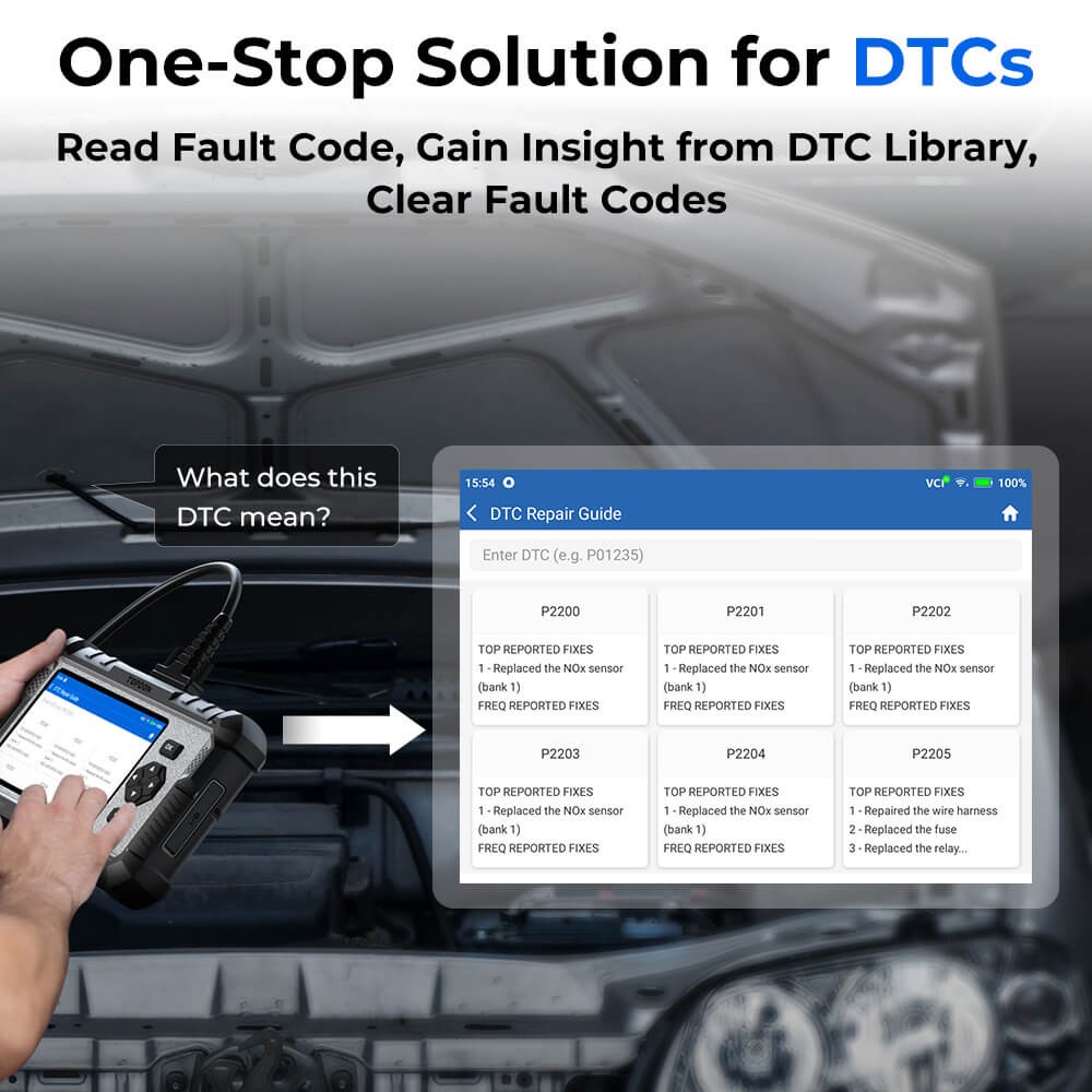 OBD2 Scanner TOPDON AD500 ABS SRS Engine AT Diagnostic Tool BMS DPF Code Reader