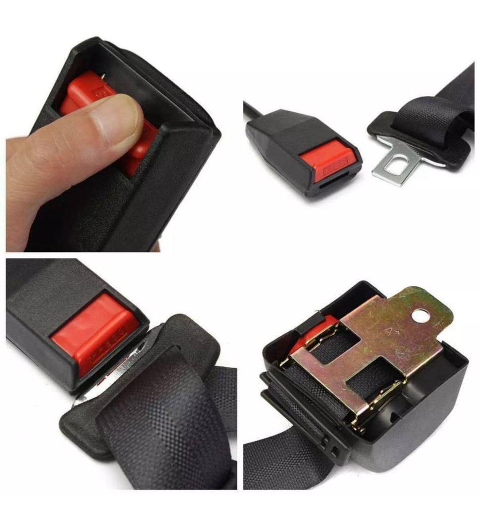 For All Chevrolet Front Seat Belts 3-Point Adjustable Adjustable Pair Black