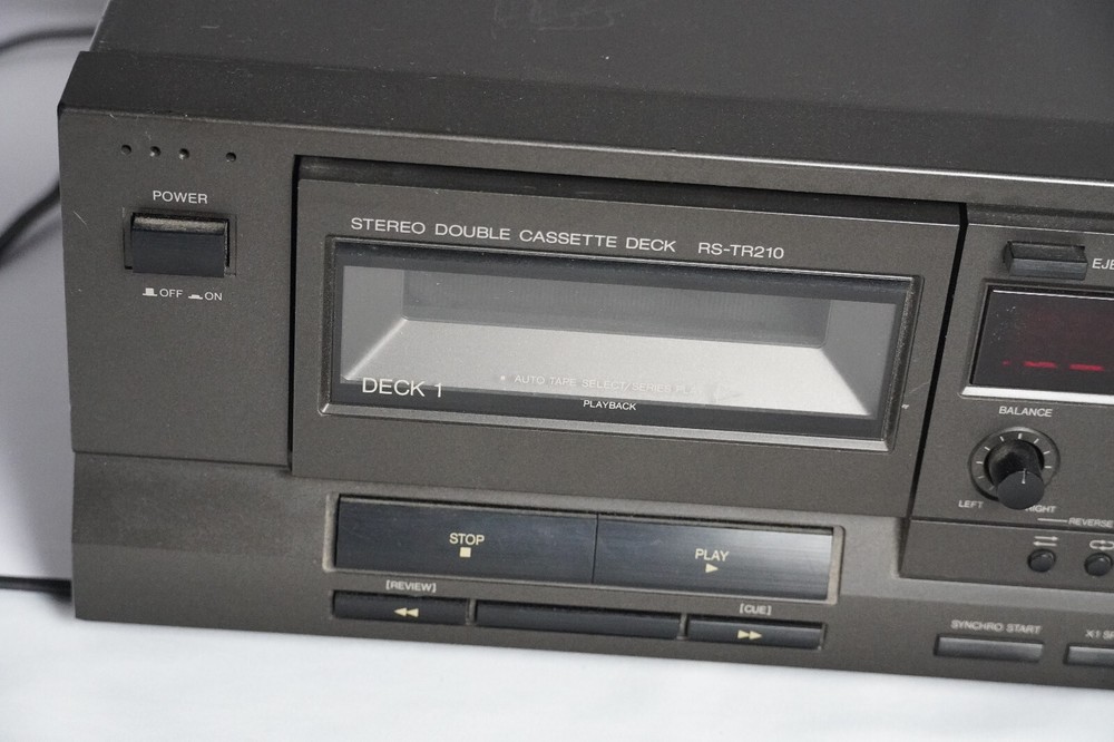 Working Vintage Technics Stereo Double Cassette Deck RS-TR210 PLEASE READ