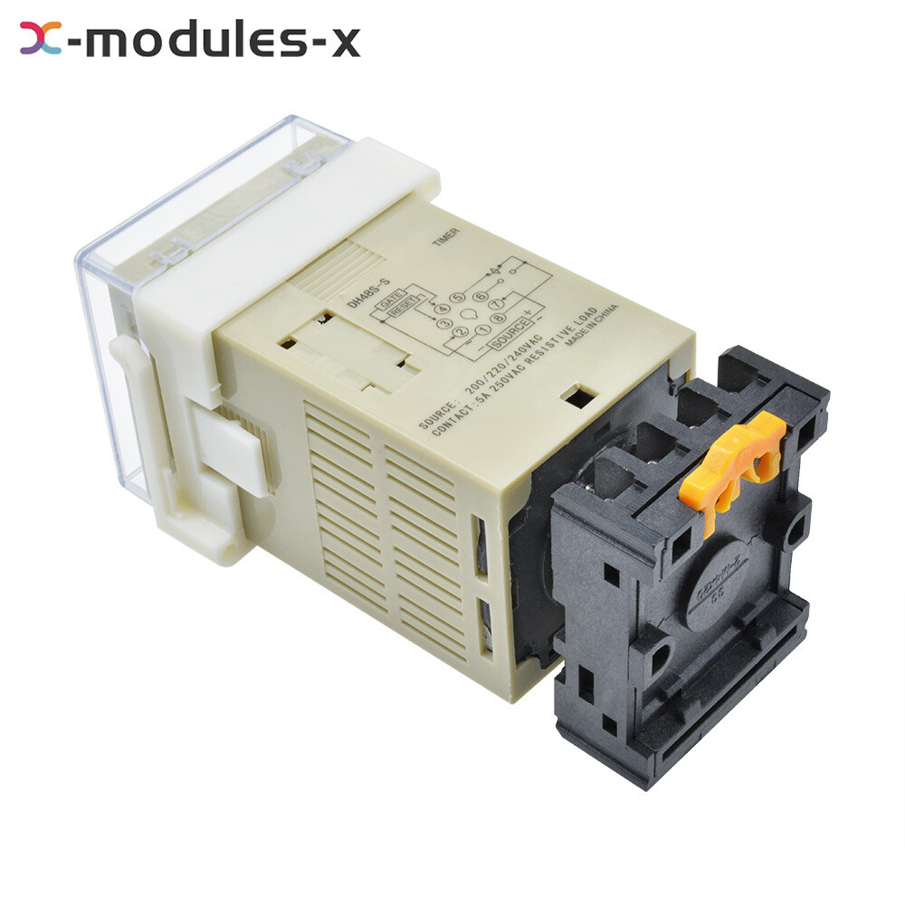 DH48S-S Digital AC 220V Precision Programmable Time Delay Relay With Socket Base