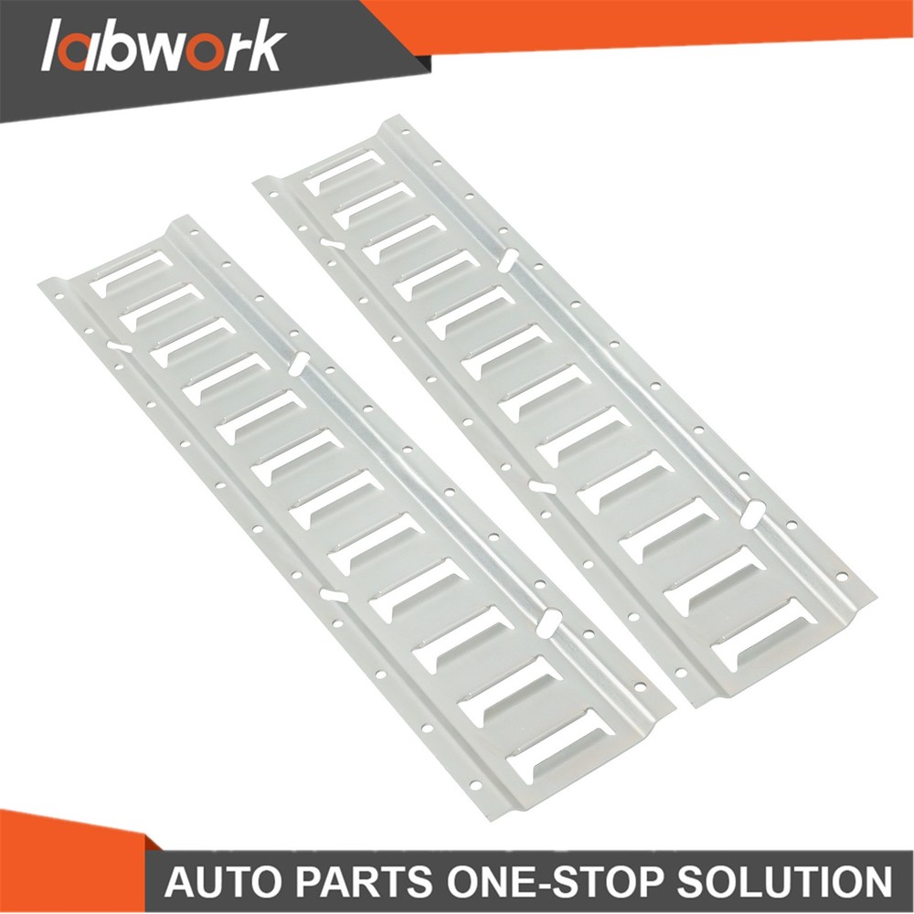 Labwork 6 Pack 2' E Track Tie Down Rail Kit Silver Rail Enclosed Cargo Trailer