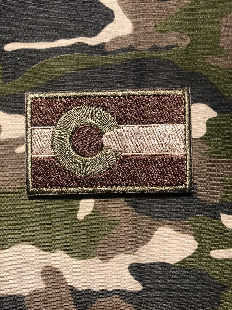 COLORADO STATE FLAG PATCH TACTICAL SUBDUED WITH HOOK BACK! CAMO COLORS