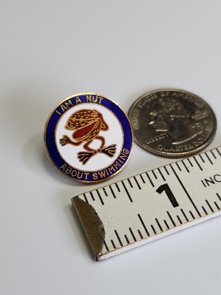 I'm A Nut About Swimming Lapel Pin