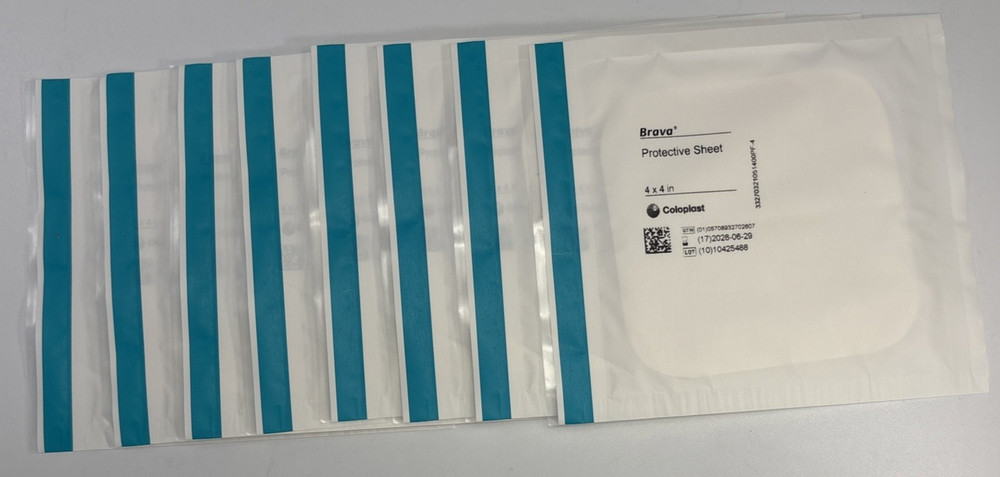8 Coloplast 032105 Brava® Protective Sheets 4" x 4" Exp 2028