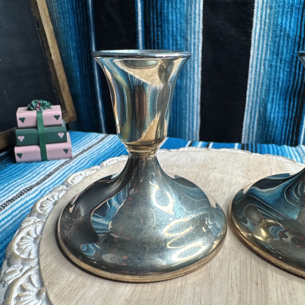 Wm. A. Rogers Silver Plated Candle Stick Holders Set