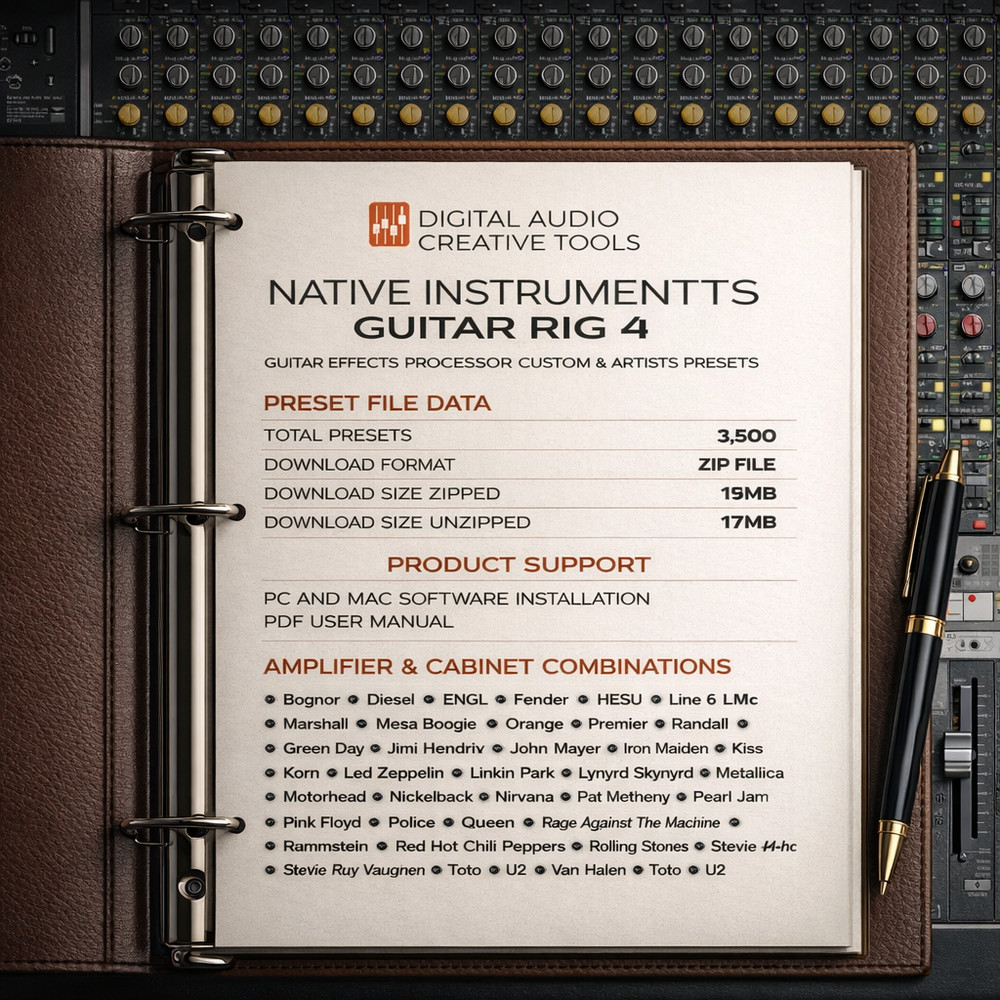 Native Instruments Guitar Rig 4 Pro Amp Modeling Library