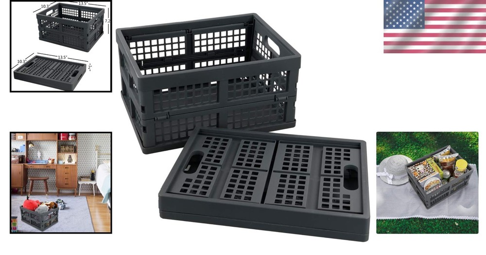 New Grey Plastic Folding Containers 16L Pack