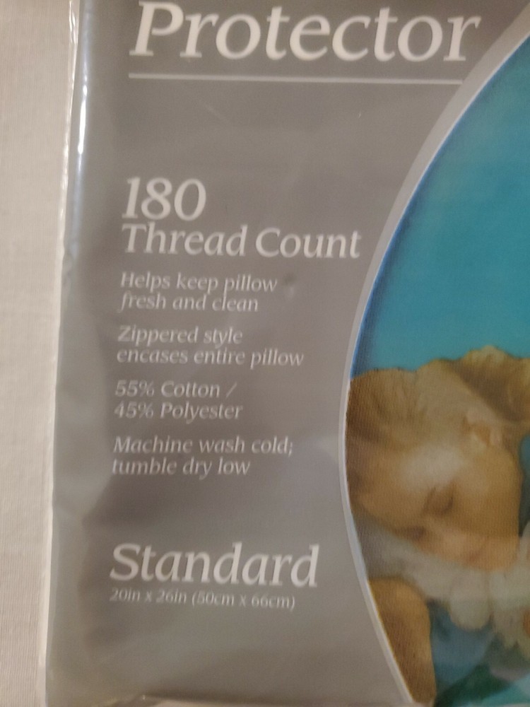 New Bedding Basics Cotton Polyester Pillow Protector Standard Size