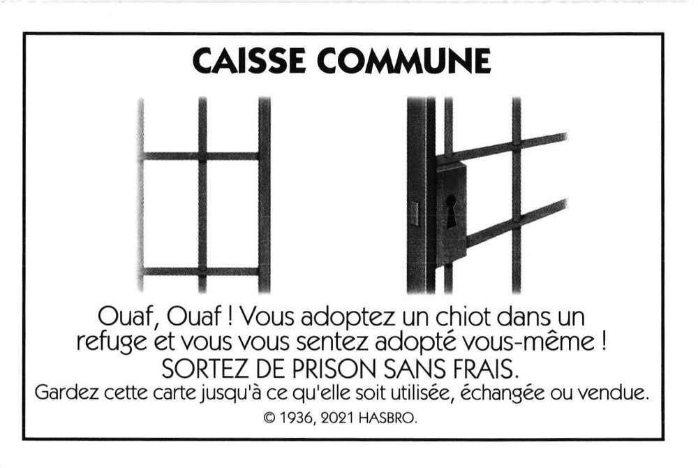 Carte Monopoly Caisse Commune