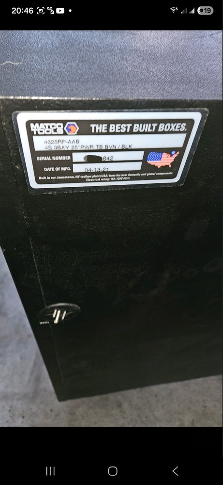 Matco 4s Triple Bay Power Tool Box