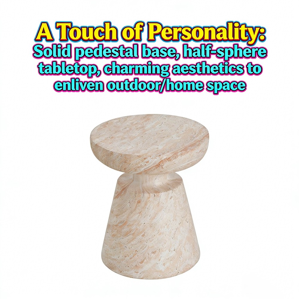Outdoor Indoor Light Weight Concrete Side Table
