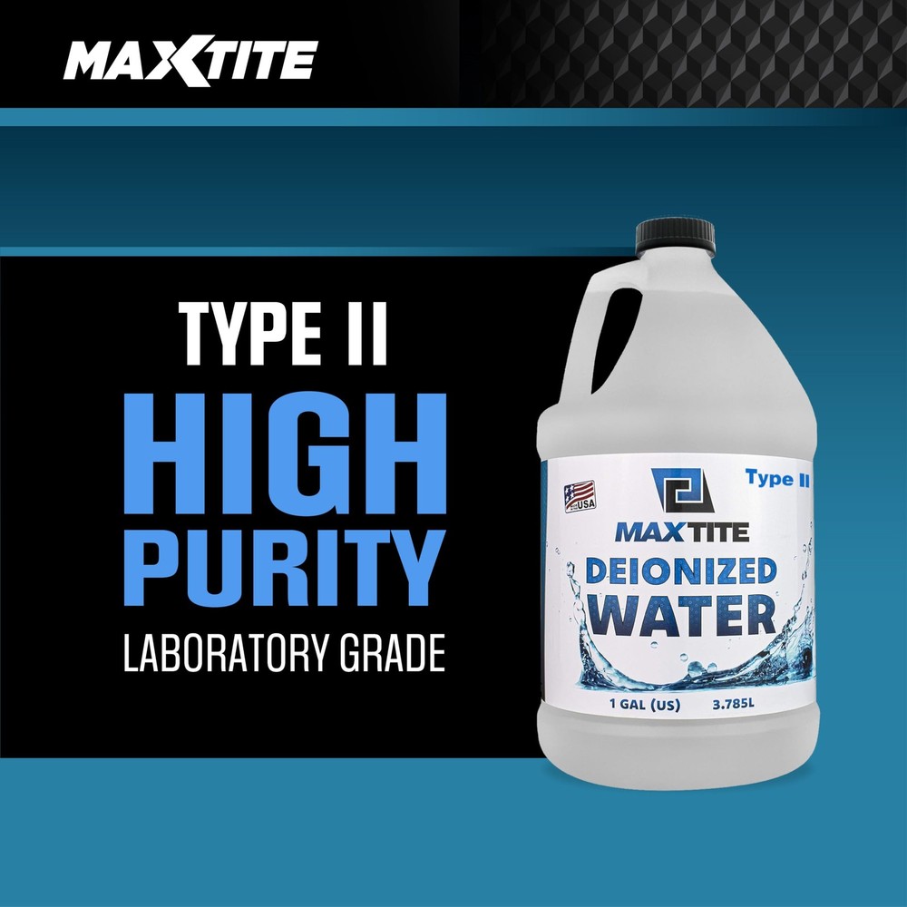 MAXTITE Type II Deionized Water 4 Gallon Lab Grade