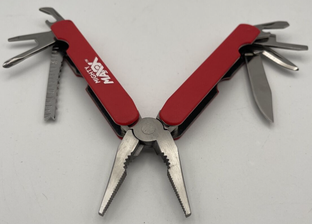 Mighty Maxx Pliers Multi Function Pocket Knife Tool -Red-