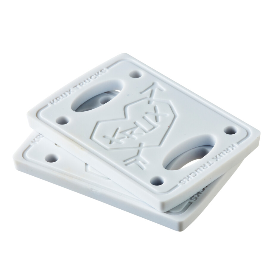 Krux Skateboard Risers Risers White 1/4" Pair