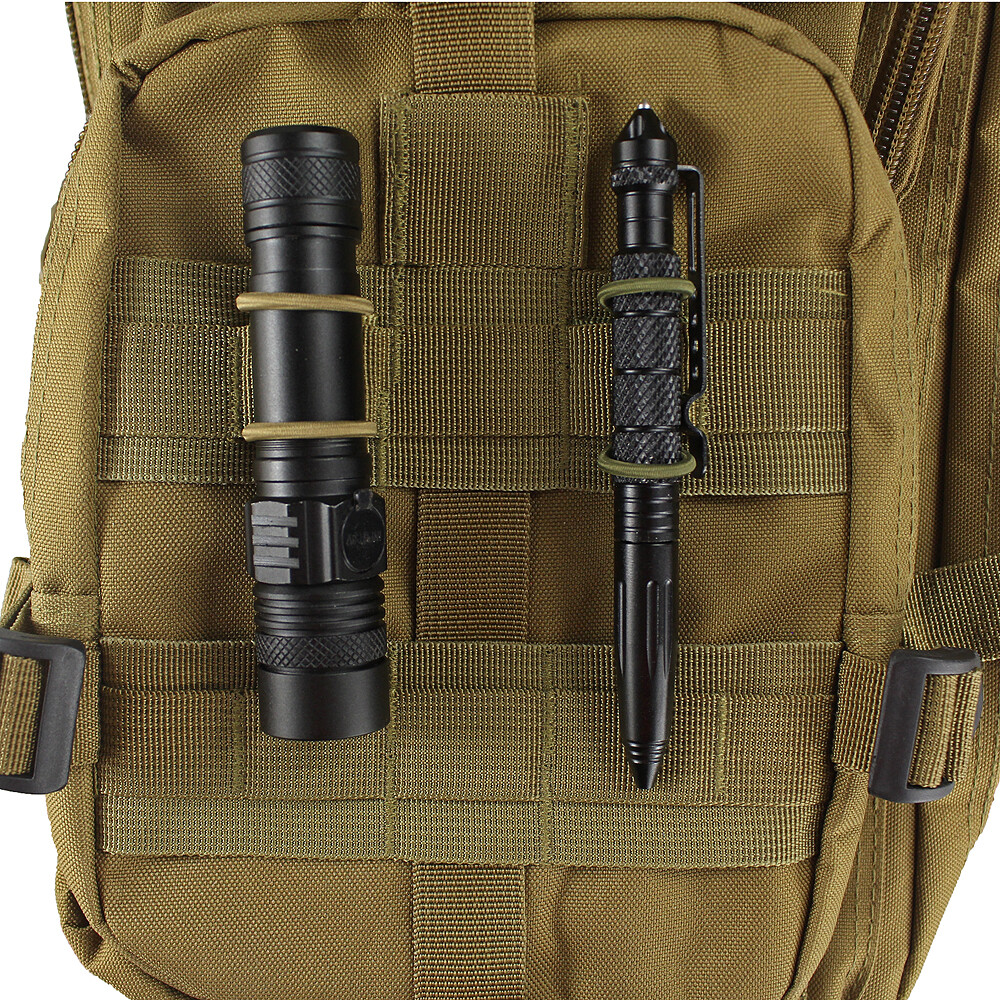 10Pcs Elastic PTT Retainer Tactical MOLLE Storage Strap Antennas Cable Organizer
