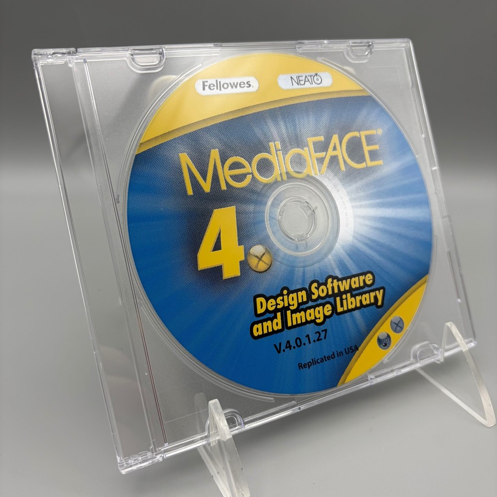 Vintage Fellowes MediaFACE 4.0 Design Software & Image Library CD-ROM Windows PC
