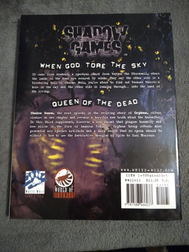 Shadow Games White Wolf Orpheus Book 4 WW21011