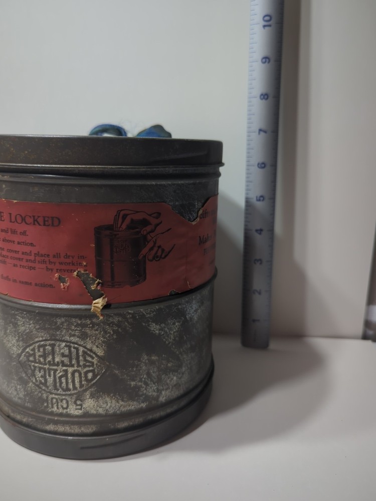 ✨VINTAGE✨ 1920's Duplex Sifter Lable RED HANDLE 5 cup