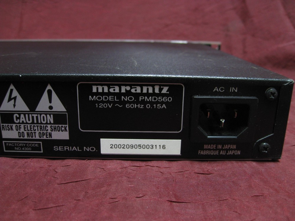 MARANTZ PROFESSIONAL PMD560 RACKMOUNT SOLID STATE CF CARD COMPACT FLASH RECORDER
