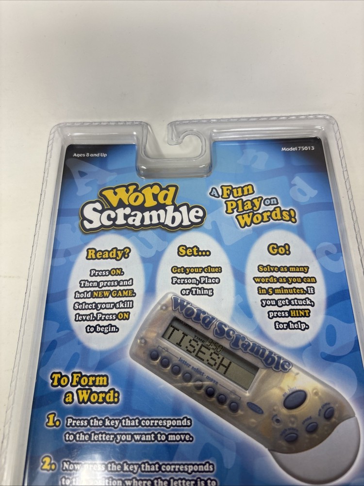 Radica Word Scramble Electronic Handheld Game 2000 New Working