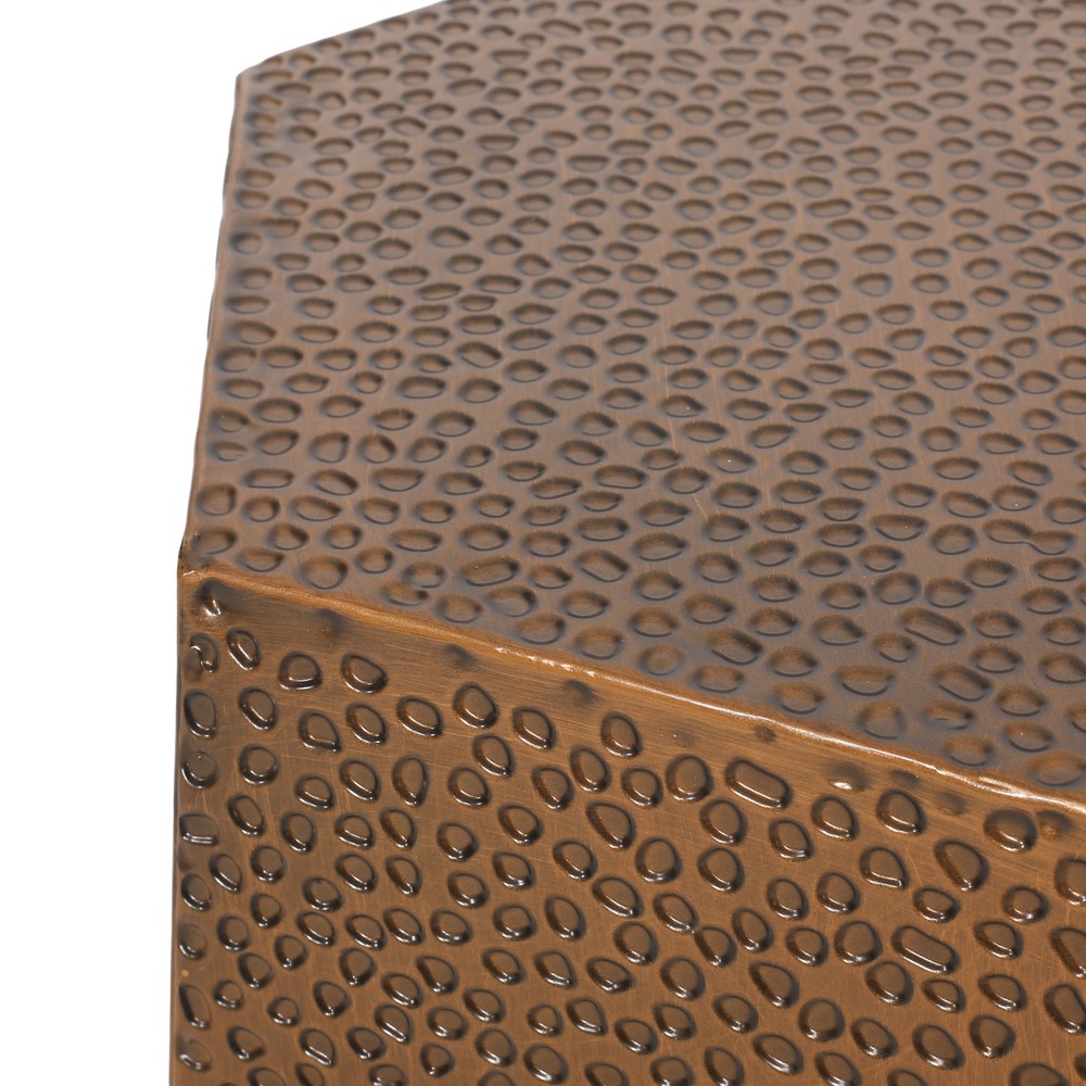 [New]METAL HAMMERED END TABLE