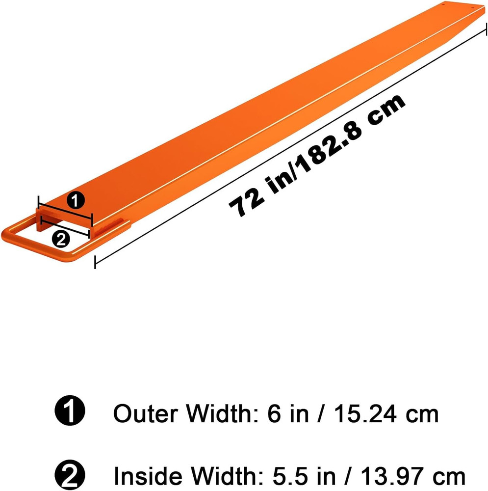 Pallet Fork Extension,[72"Length 5.5" Width],[Heavy Duty Forklift Extensions],Fo