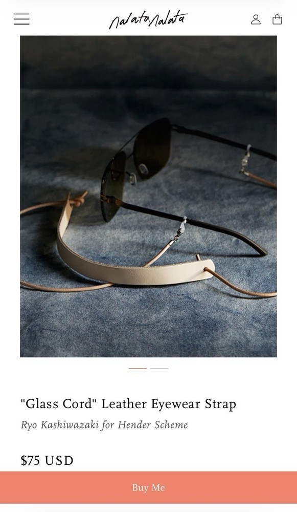 Hender Scheme ‘Glass Cord’ Leather Eyewear Strap