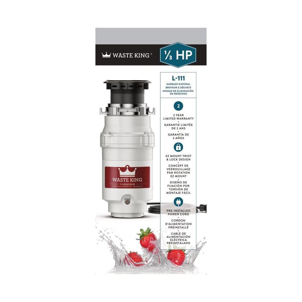 Legend Series 1/3 HP Continuous Feed Garbage Disposal