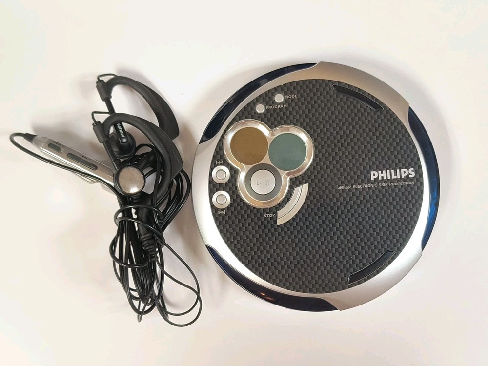 Working & Tested Philips Cd Portable Disc Player Electronic Skip Protection