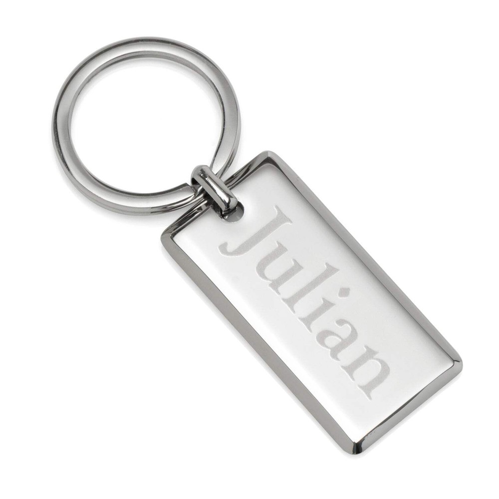 Rectangle Engravable Stainless Steel Key Chain