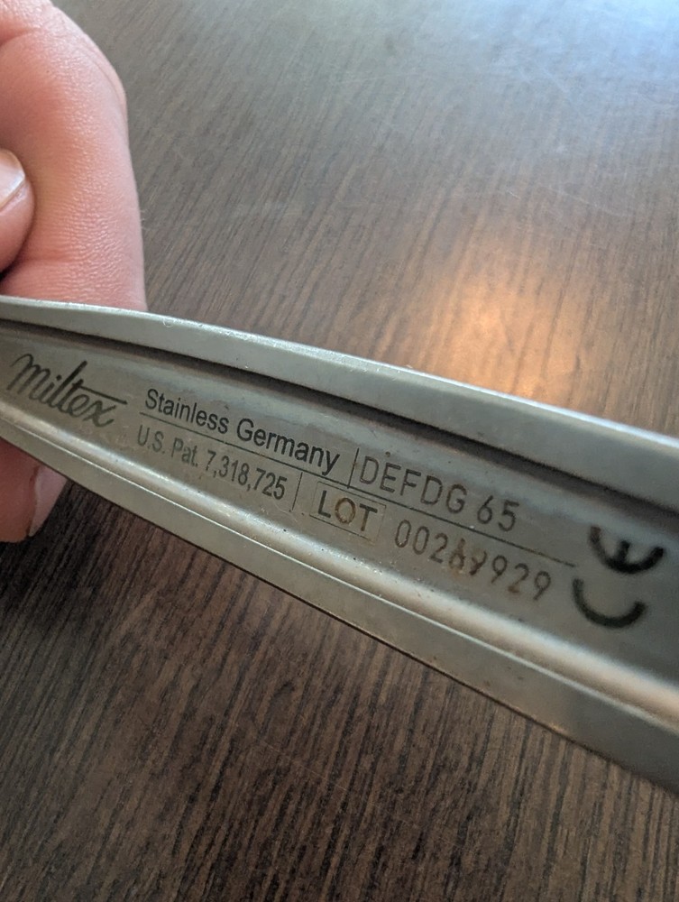 Milltex Grip Deep Forceps 65 DEFDG 65 Surgical Instrument