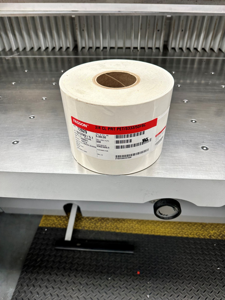 Fasson 2 Mil Clear Print Treated Polyester/S333/50#SCK