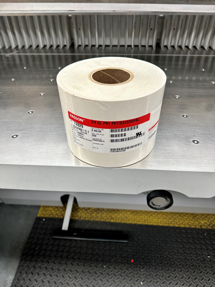 Fasson 2 Mil Clear Print Treated Polyester/S333/50#SCK