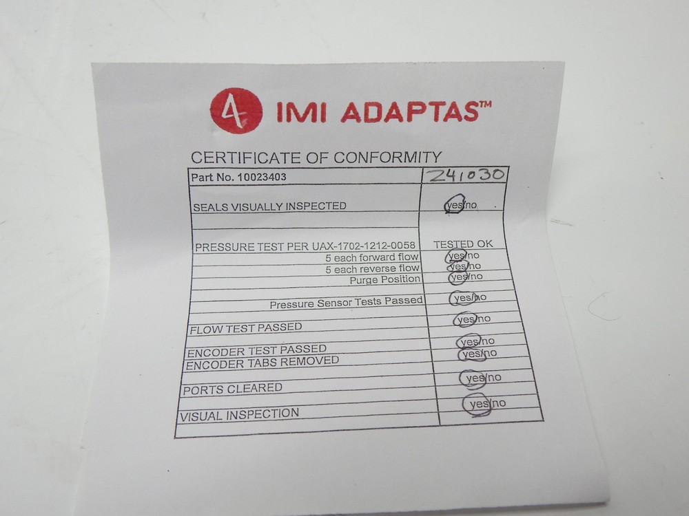 IMI ADAPTAS Column Select Valve 10023403 | 241030 - NEW!