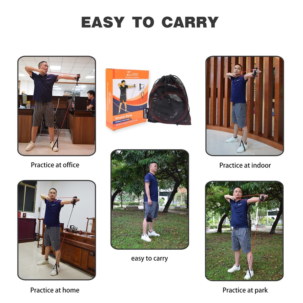 Archery Bow Trainer Draw Training Aid Device Strength Stretch Band Shooting