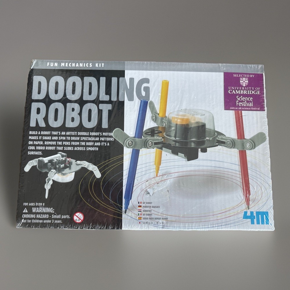 4M Kidz Robotix Doodling Robot DIY Science Engineering Robotics Kit NEW & SEALED